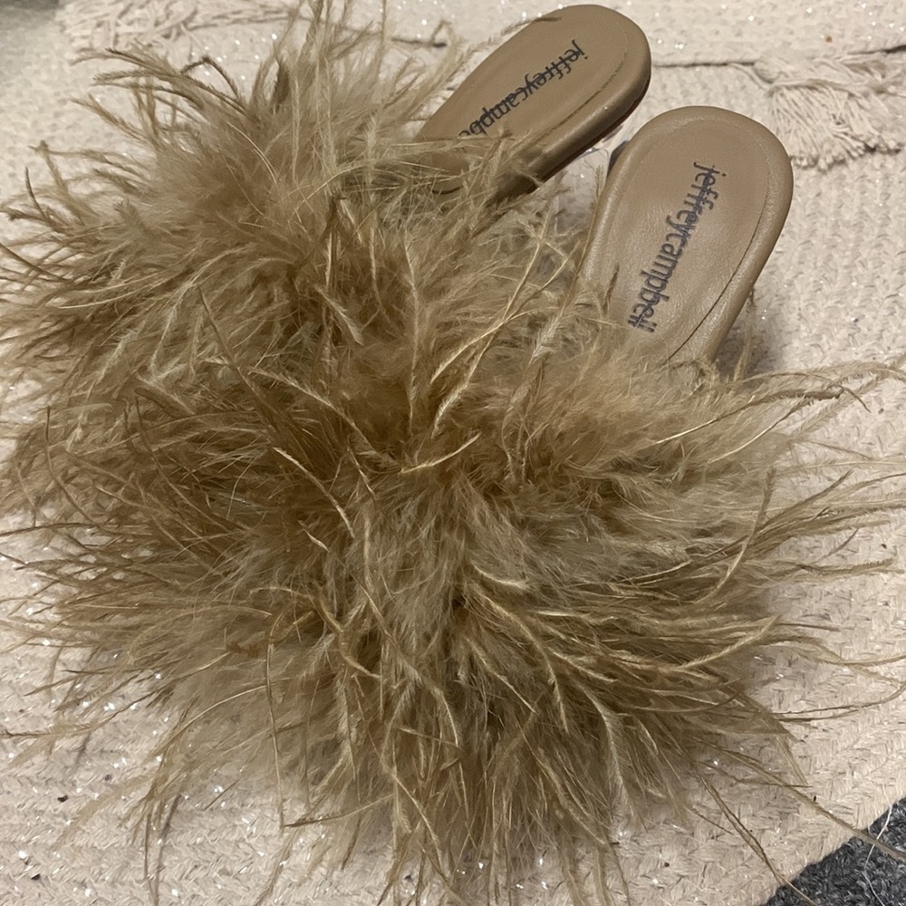 Free people Jeffrey Campbell daisy heel in light beige brown size 6.5 - Picture 2 of 5